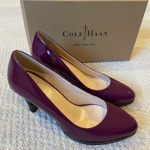 Cole Haan patent leather platform pumps